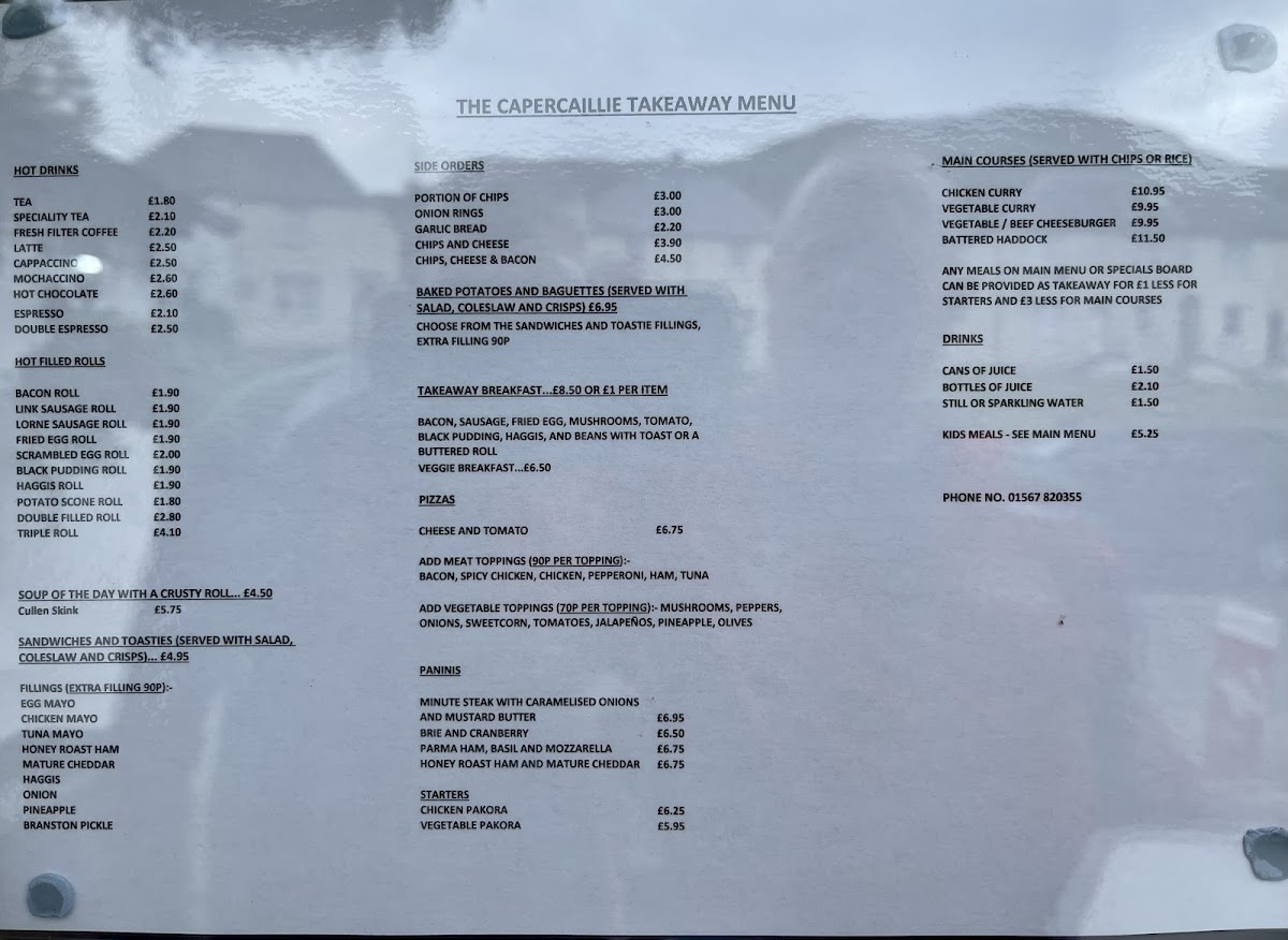 Menu Capercaillie Restaurant And Bar-3