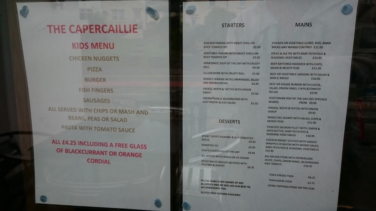 Menu Capercaillie Restaurant And Bar-4